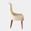 Global Views Nola Dining Chair - Ivory Leather & Light Oak