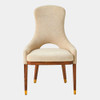 Global Views Nola Dining Chair - Parchment Boucle & Light Oak