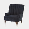 Global Views Duncan Chair - Black Velvet & Antique Brass