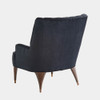 Global Views Duncan Chair - Black Velvet & Antique Brass