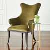 Global Views Evelyn Chair - Moss Velvet & Walnut