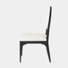 Global Views Harlow Chair - Black Lacquer & White Leather
