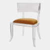 Global Views Klismos Acrylic Chair - Brown Sugar