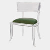 Global Views Klismos Acrylic Chair - Emerald Green