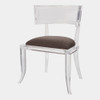 Global Views Klismos Acrylic Chair - Pewter