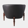 Global Views Mimi Chair - Black Marbled Leather