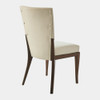 Global Views Opera Chair - White Leather & Walnut