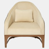 Global Views Soho Chair - Ivory Fabric & Deep Bronze