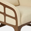 Global Views Soho Chair - Ivory Fabric & Deep Bronze