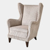Global Views Wing Chair - Wide Wale Corduroy Smoke