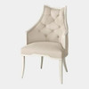 Global Views Logan Arm Chair - Antique White Muslin