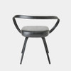 Global Views Pelle Curved Chair - Black Leather