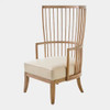 Global Views Spindle Wing Chair - Muslin
