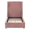 Essentials For Living - Balboa Twin Bed in Petal Velvet, Natural Gray Oak