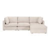 Essentials For Living - Daley Modular Armless Chair in LiveSmart Halifax Ivory, Espresso