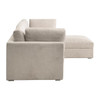 Essentials For Living - Daley Modular Armless Chair in LiveSmart Halifax Ivory, Espresso