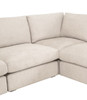 Essentials For Living - Daley Modular Armless Chair in LiveSmart Halifax Ivory, Espresso