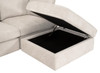 Essentials For Living - Daley Modular Armless Chair in LiveSmart Halifax Ivory, Espresso