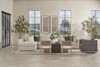 Essentials For Living - Daley Modular Armless Chair in LiveSmart Halifax Ivory, Espresso