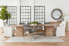 Essentials For Living - Tapestry Dining Chair in Taupe & White Flat Rope, Taupe Stripe, Performance Pumice, Natural Gray Mahogany