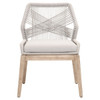 Essentials For Living - Loom Dining Chair in Taupe & White Flat Rope, Performance Pumice, Natural Gray Mahogany, Set of 2