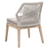 Essentials For Living - Loom Dining Chair in Taupe & White Flat Rope, Performance Pumice, Natural Gray Mahogany, Set of 2