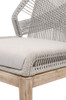 Essentials For Living - Loom Dining Chair in Taupe & White Flat Rope, Performance Pumice, Natural Gray Mahogany, Set of 2