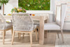 Essentials For Living - Loom Dining Chair in Taupe & White Flat Rope, Performance Pumice, Natural Gray Mahogany, Set of 2