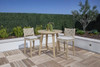 Essentials For Living - Costa Outdoor Counter Stool in Oat Flat Rope, Performance Ecru Weave, Washed Ever Teak