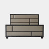 Global Views Brazil Bed - King - Black Cerused Oak