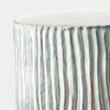 Global Views Bromily Textured Wave Stool - Shiny Gray