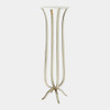 Global Views Chorda Pedestal - Nickel & White Marble