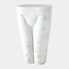 Global Views Femme Stool - White Marble