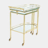 Global Views Gallery Folding Bar - Shiny Brass