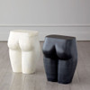 Global Views L'Homme Stool - Black Marble
