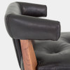 Global Views Moderno Bar Stool - Black Marble Leather