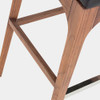 Global Views Moderno Bar Stool - Black Marble Leather
