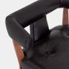Global Views Moderno Bar Stool - Black Marble Leather