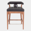 Global Views Moderno Counter Stool - Black Marble Leather