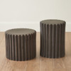 Global Views Perry Gear Stool - Matte Brown Wide