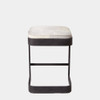 Global Views Regan Barstool with Gray Hair-on-Hide - Graphite