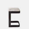 Global Views Regan Barstool with Gray Hair-on-Hide - Graphite