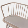 Global Views Spindle Long Bench - Gray Leather