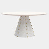 Global Views Spheres Dining Table - White Burl