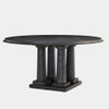 Global Views Titian Dining Table - Black Cerused Oak