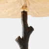 Global Views Ginkgo Leaf Side Table - Gold Leaf & White Marble