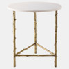 Global Views Spina 3-Legged Side Table - Brass