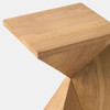 Global Views Asymmetrical Angle Side Table - Oak