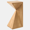 Global Views Asymmetrical Angle Side Table - Oak
