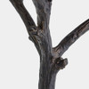 Global Views Faux Bois Side Table - Black Iron & Granite